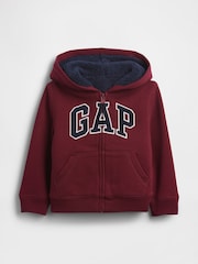 Gap Logo Sherpa Zip Up Hoodie (6mths-5yrs) (6mths-5yrs) - Bild 1 von 3