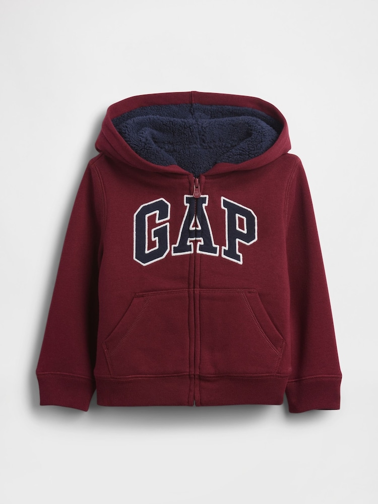 Gap Logo Sherpa Zip Up Hoodie (6mths-5yrs) (6mths-5yrs) - Bild 1 von 3