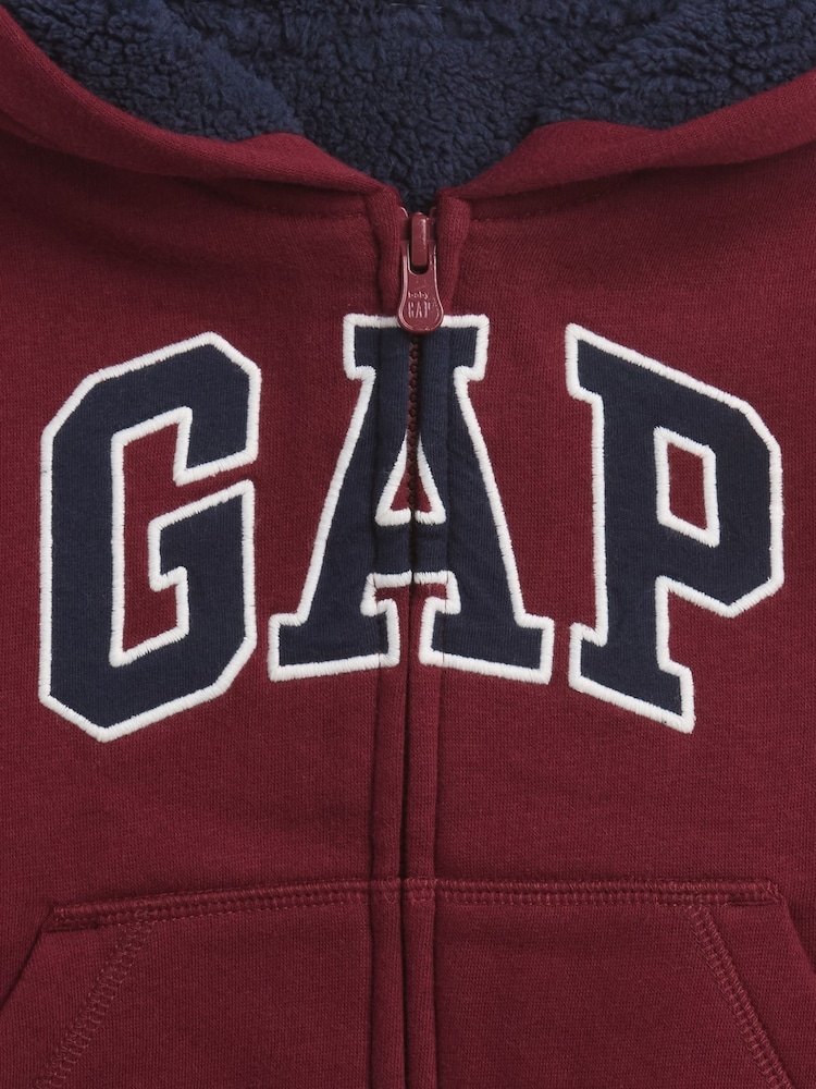Gap Logo Sherpa Zip Up Hoodie (6mths-5yrs) (6mths-5yrs) - Bild 3 von 3