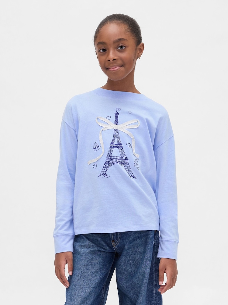 Gap Blue Disney Oversized Graphic T-Shirt (4-13yrs) (4-13yrs) - Image 1 of 4
