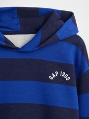 Gap Blue Rugby Stripe Logo Hoodie (4-13yrs) (4-13yrs) - Image 5 of 5