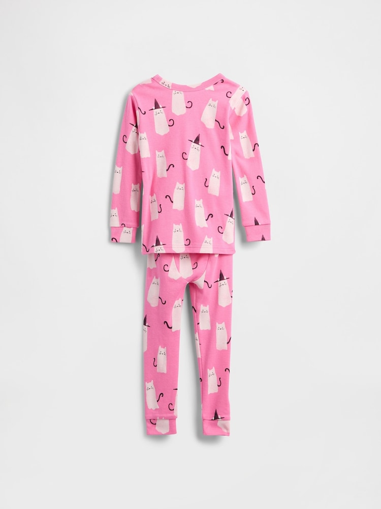 Gato rosa - Gap Brushed Cotton Halloween Pyjamas Set (6mths-5yrs) (6mths-5yrs) - Imagen 2 de 2