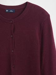 Gap Burgundy Red Soft Touch Crop Cardigan - Image 4 of 4