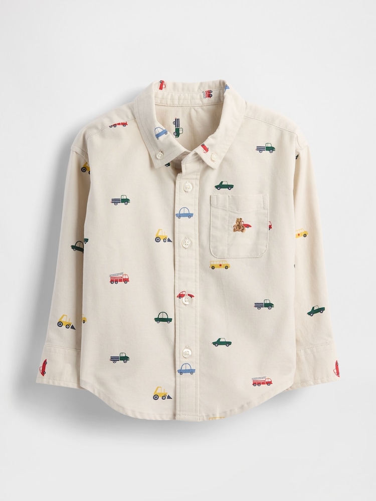 Gap Cream Oversized Oxford Shirt (6mths-5yrs) (6mths-5yrs) - Image 1 of 2 Gap Cream Oversized Oxford Shirt (6mths-5yrs) (6mths-5yrs) - Image 1 of 2