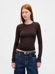 Gap Dark Brown Close Knit Jersey T-Shirt - Image 1 of 3