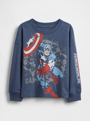 Gap Blue Marvel Graphic T-Shirt (6mths-5yrs) (6mths-5yrs) - Image 1 of 2