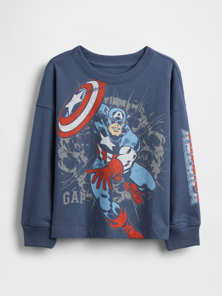 Gap Blue Marvel Graphic T-Shirt (6mths-5yrs) (6mths-5yrs) - Image 1 of 2