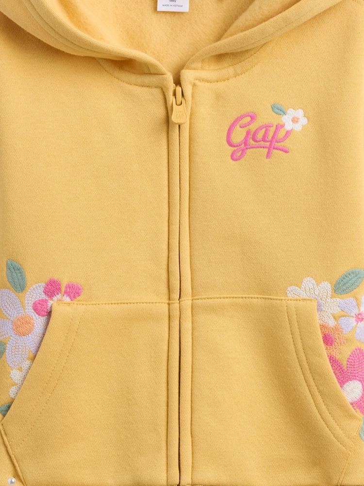 Gap Yellow Logo Zip Hoodie (6mths-5yrs) (6mths-5yrs) - Image 3 of 3