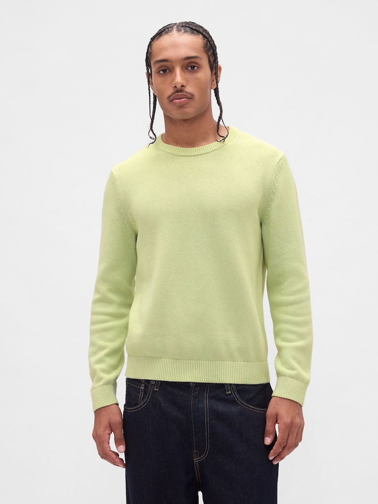 Gap Green Classic Crew Neck Jumper - Image 1 of 4