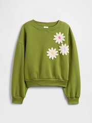 Gap Green Oversized Graphic Sweatshirt (4-13yrs) (4-13yrs) - Image 1 of 3