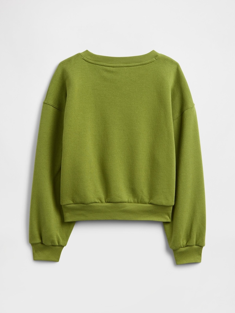 Gap Green Oversized Graphic Sweatshirt (4-13yrs) (4-13yrs) - Image 2 of 3 Gap Green Oversized Graphic Sweatshirt (4-13yrs) (4-13yrs) - Image 2 of 3