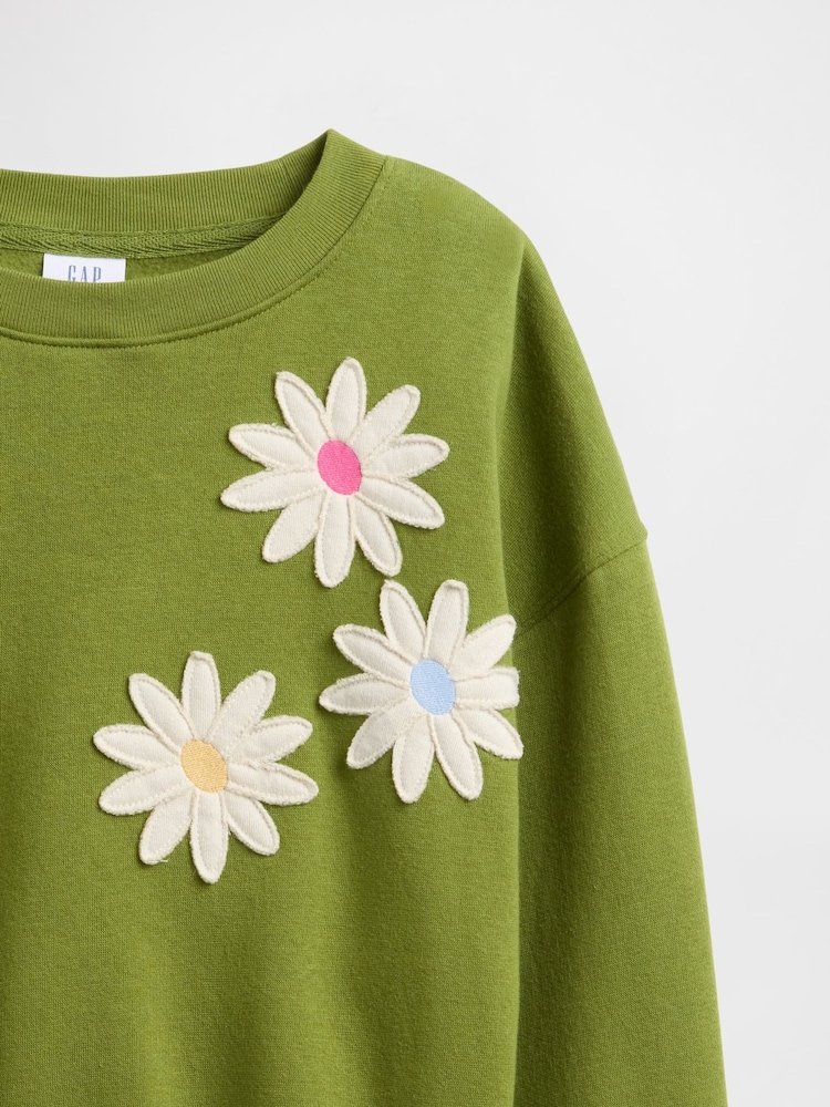 Gap Green Oversized Graphic Sweatshirt (4-13yrs) (4-13yrs) - Image 3 of 3 Gap Green Oversized Graphic Sweatshirt (4-13yrs) (4-13yrs) - Image 3 of 3