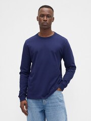 Gap Blue Long Sleeve Everyday T-Shirt - Image 1 of 5