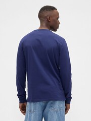 Gap Blue Long Sleeve Everyday T-Shirt - Image 2 of 5