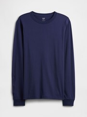 Gap Blue Long Sleeve Everyday T-Shirt - Image 4 of 5