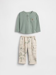 Gap Green Pocket Henley Outfit Set (0-24mths) - Image 1 of 2