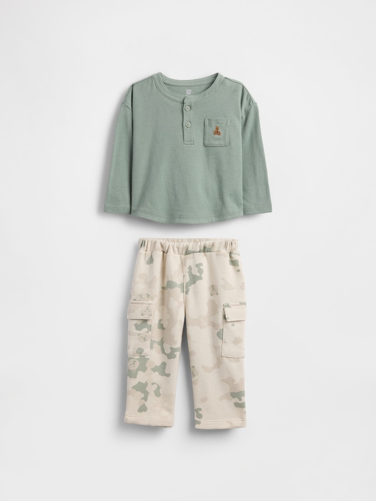 Gap Green Pocket Henley Outfit Set (0-24mths) - Image 1 of 2 Gap Green Pocket Henley Outfit Set (0-24mths) - Image 1 of 2