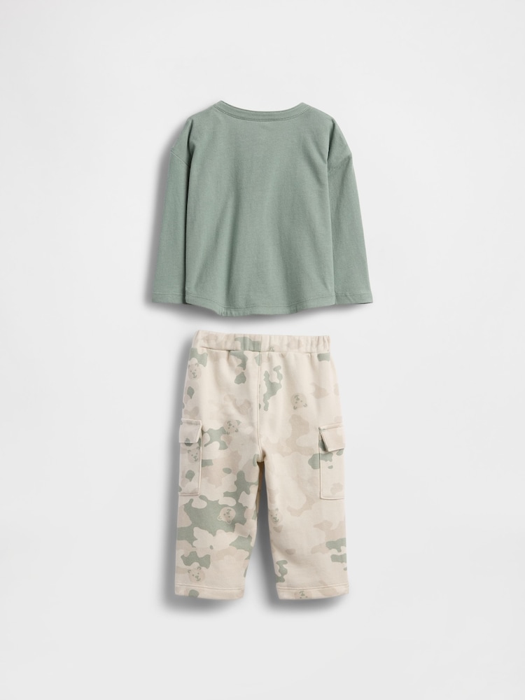 Gap Green Pocket Henley Outfit Set (0-24mths) - Image 2 of 2