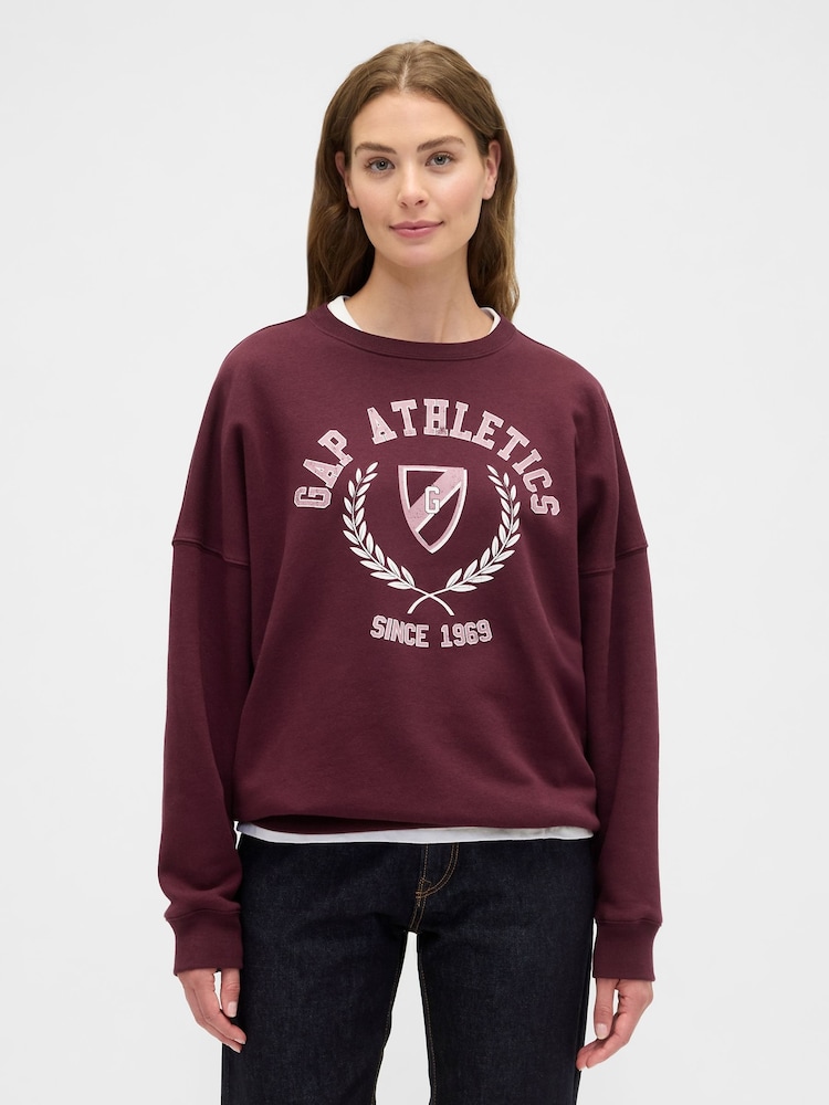 Gap Red Oversized Graphic Sweatshirt - Image 1 of 4