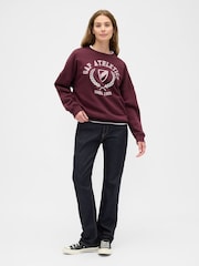 Gap Red Oversized Graphic Sweatshirt - Image 3 of 4