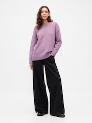 Gap Purple Cotton Oversized Jumper - Image 3 of 4