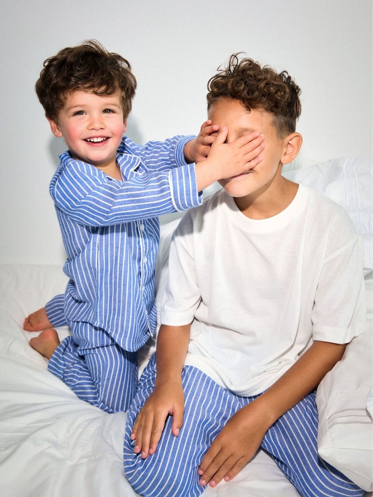 Gap Blue Stripe Matching Family Christmas Pyjama Bottoms (6-13yrs) (6-13yrs) - Image 10 of 10 Gap Blue Stripe Matching Family Christmas Pyjama Bottoms (6-13yrs) (6-13yrs) - Image 10 of 10
