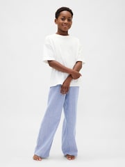 Gap Blue Stripe Flannel Pyjama Trousers (6-13yrs) (6-13yrs) - Image 2 of 9
