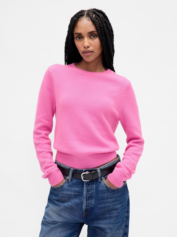 Gap Pink Soft Touch Crew Neck Jumper - Image 1 of 4