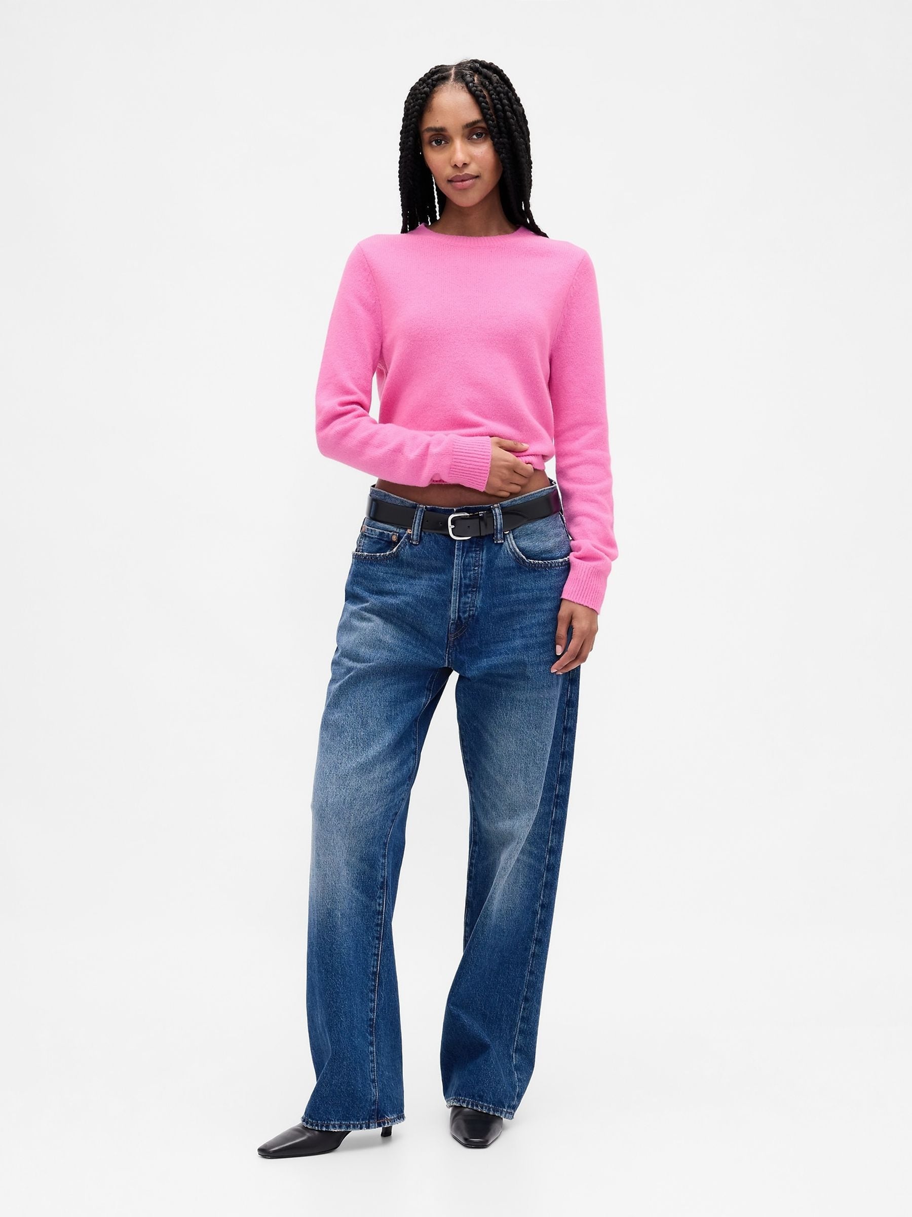 Buy Gap Pink CashSoft Crew Neck Jumper from the Next UK online shop