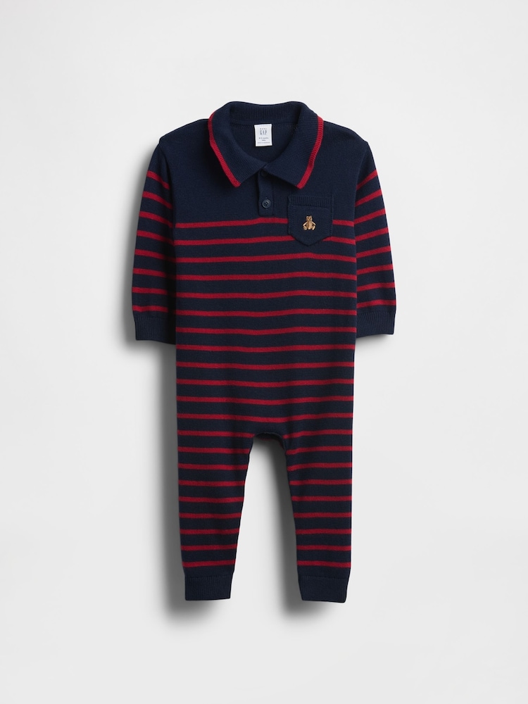 Gap Navy Blue Polo Sweatshirt 1 Piece (0-24mths) - Image 1 of 2