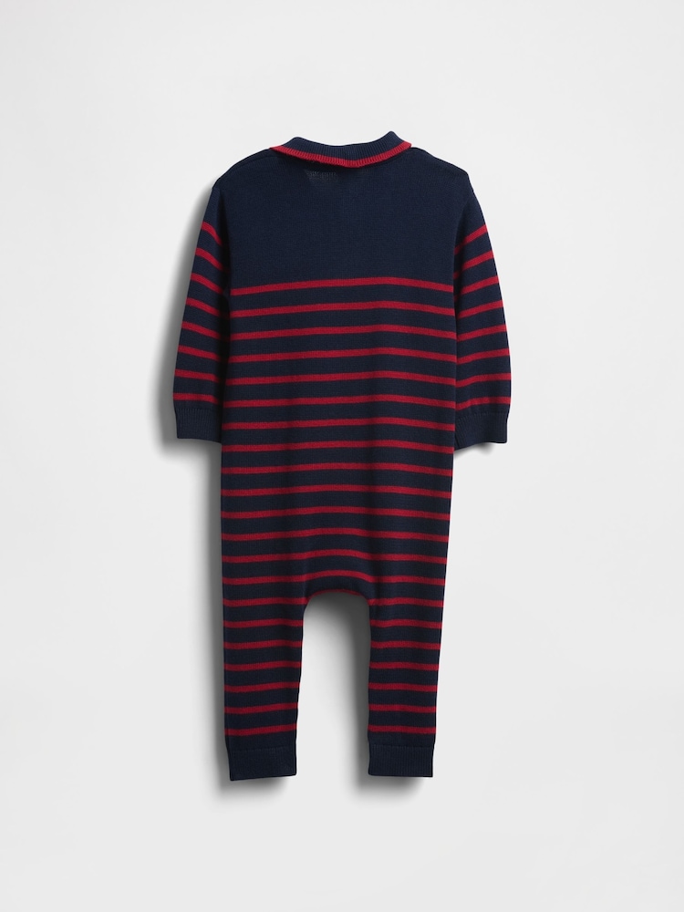 Gap Navy Blue Polo Sweatshirt 1 Piece (0-24mths) - Image 2 of 2