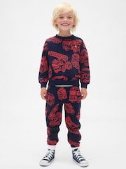 Gap Navy Blue Vintage Soft Firetruck Sweatshirt & Joggers Set (6mths-5yrs) (6mths-5yrs) - Image 1 of 3