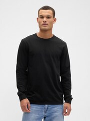 Gap Black Long Sleeve Everyday T-Shirt - Image 1 of 5