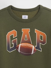 Gap Khaki Green Logo Sweatshirt (4-13yrs) (4-13yrs) - Image 3 of 3