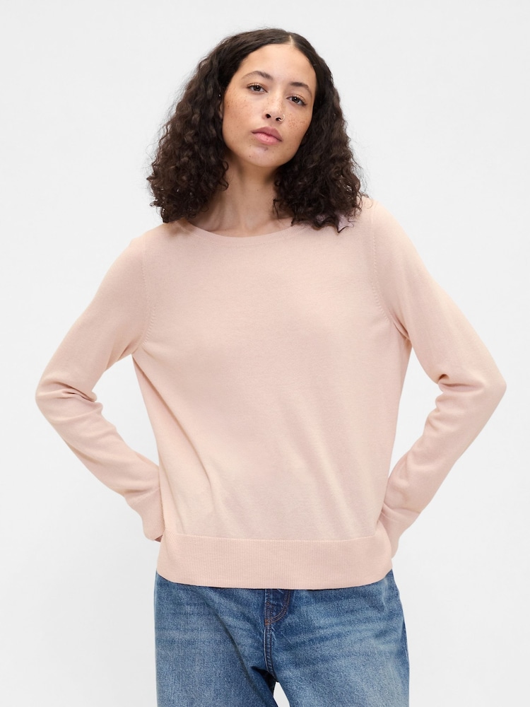 Gap Blush Pink Bella Boat Neck Jumper - Image 1 of 5