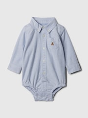 Gap Blue Baby Oxford Bodysuit (Newborn-24mths) (0-24mths) - Image 1 of 2