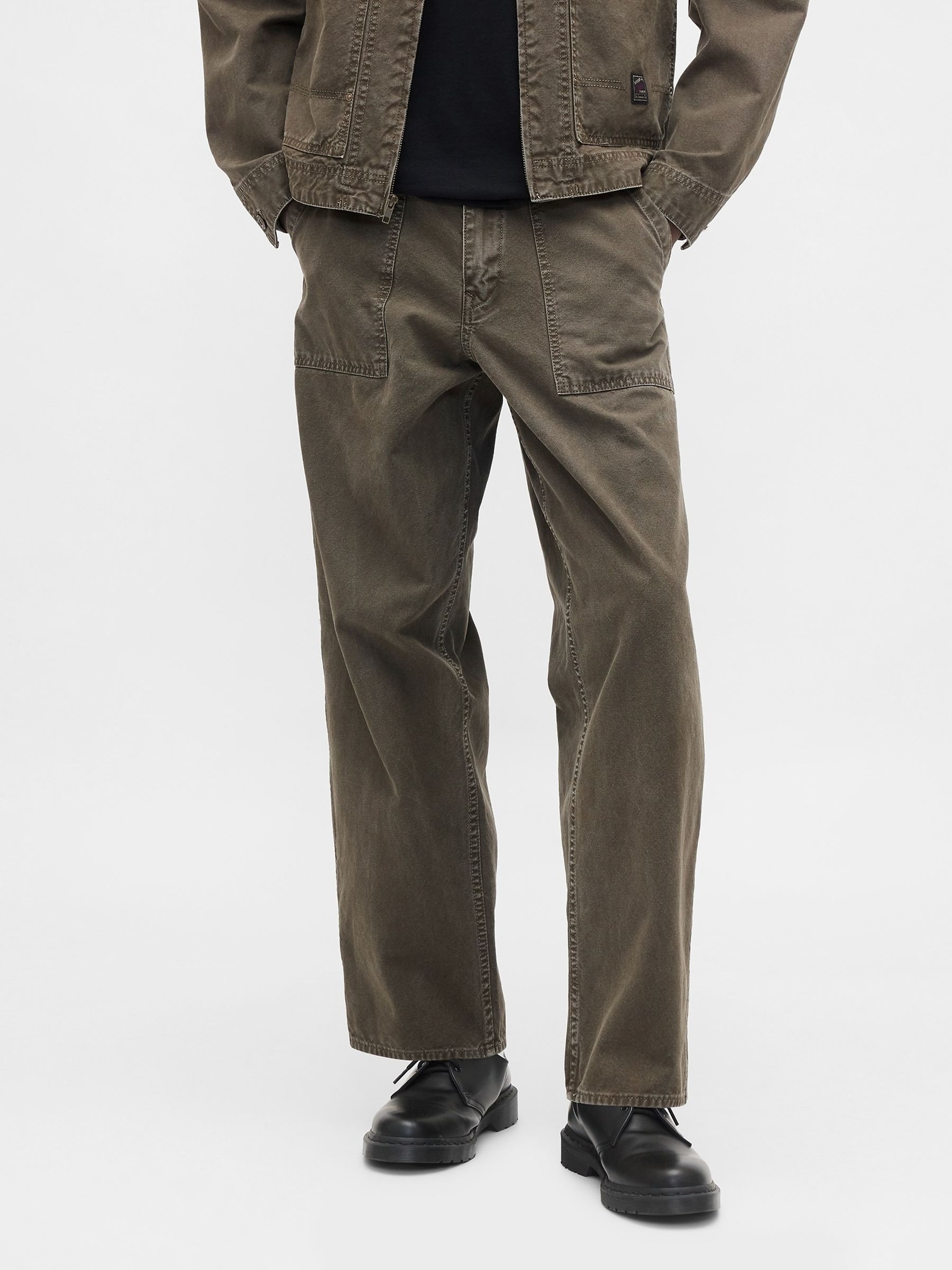 Buy Gap Brown Canvas Baggy Carpenter Jeans from the Next UK online