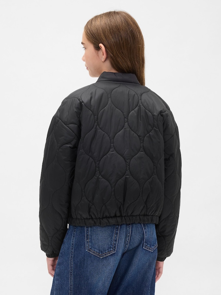 Gap Black Lightweight Quilted Puffer Jacket (4-13yrs) - Image 2 of 6 Gap Black Lightweight Quilted Puffer Jacket (4-13yrs) - Image 2 of 6