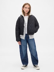 Gap Black Lightweight Quilted Puffer Jacket (4-13yrs) - Image 3 of 6