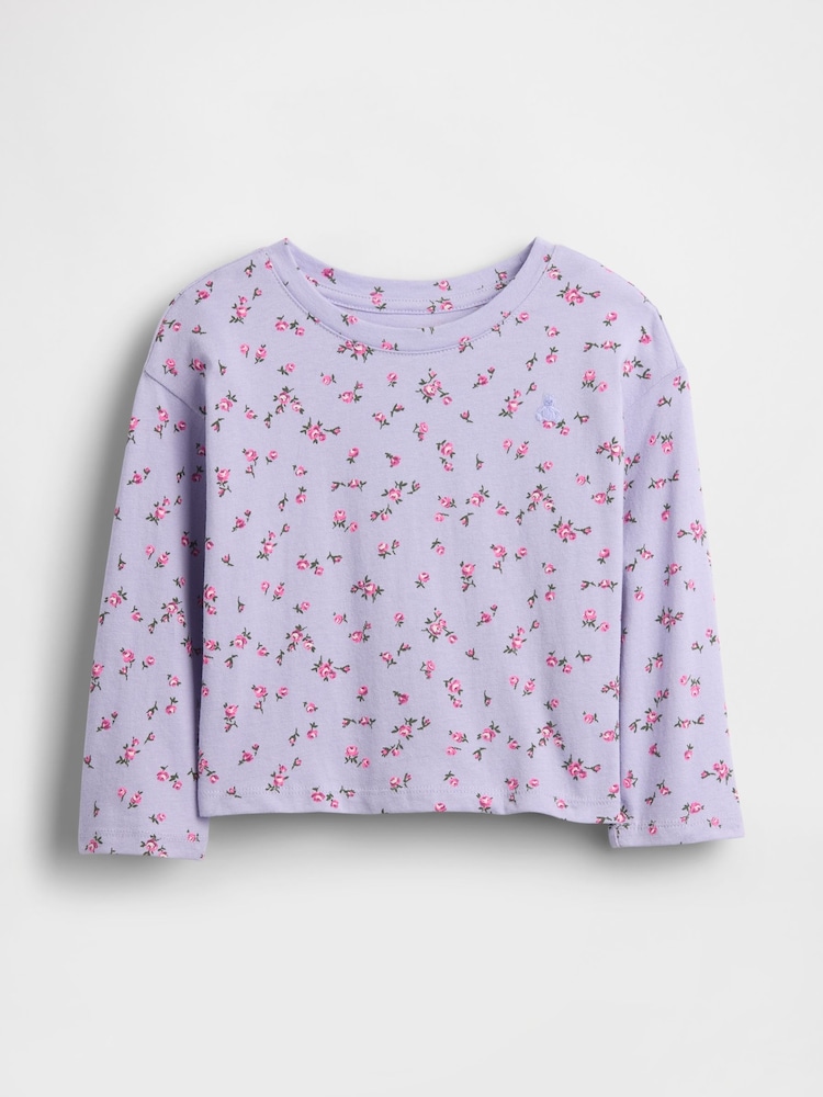 Gap Purple Mix and Match Drop-Shoulder T-Shirt (6mths-5yrs) (6mths-5yrs) - Image 1 of 2 Gap Purple Mix and Match Drop-Shoulder T-Shirt (6mths-5yrs) (6mths-5yrs) - Image 1 of 2