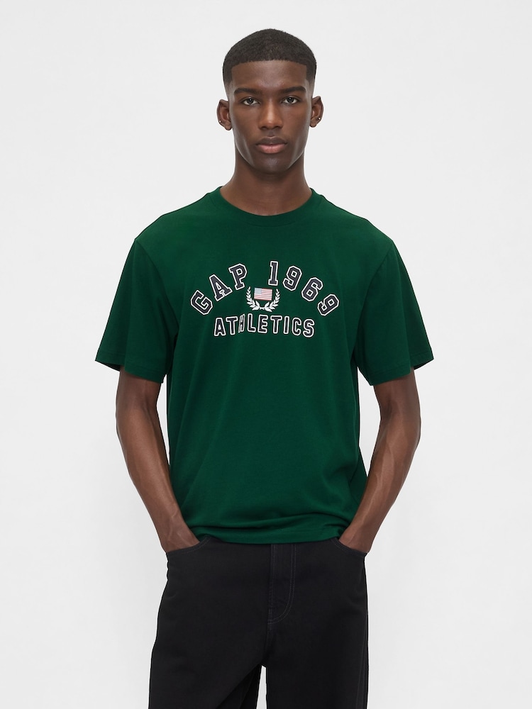 Gap Green Everyday Soft Relaxed Graphic T-Shirt - Image 1 of 4