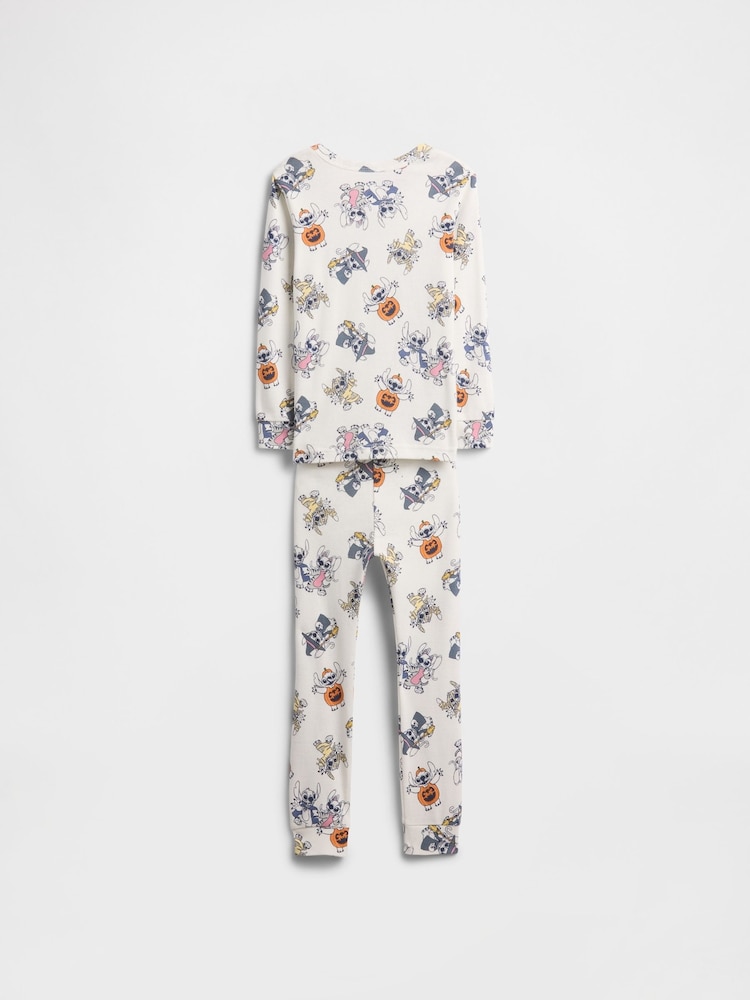 Gap White Pumpkin Disney Lilo & Stitch Pyjama Set (6mths-5yrs) (6mths-5yrs) - Image 1 of 3