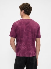 Gap Purple Tie-Dye Original Crew Neck Short Sleeve T-Shirt - Image 2 of 4
