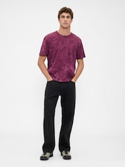 Gap Purple Tie-Dye Original Crew Neck Short Sleeve T-Shirt - Image 3 of 4