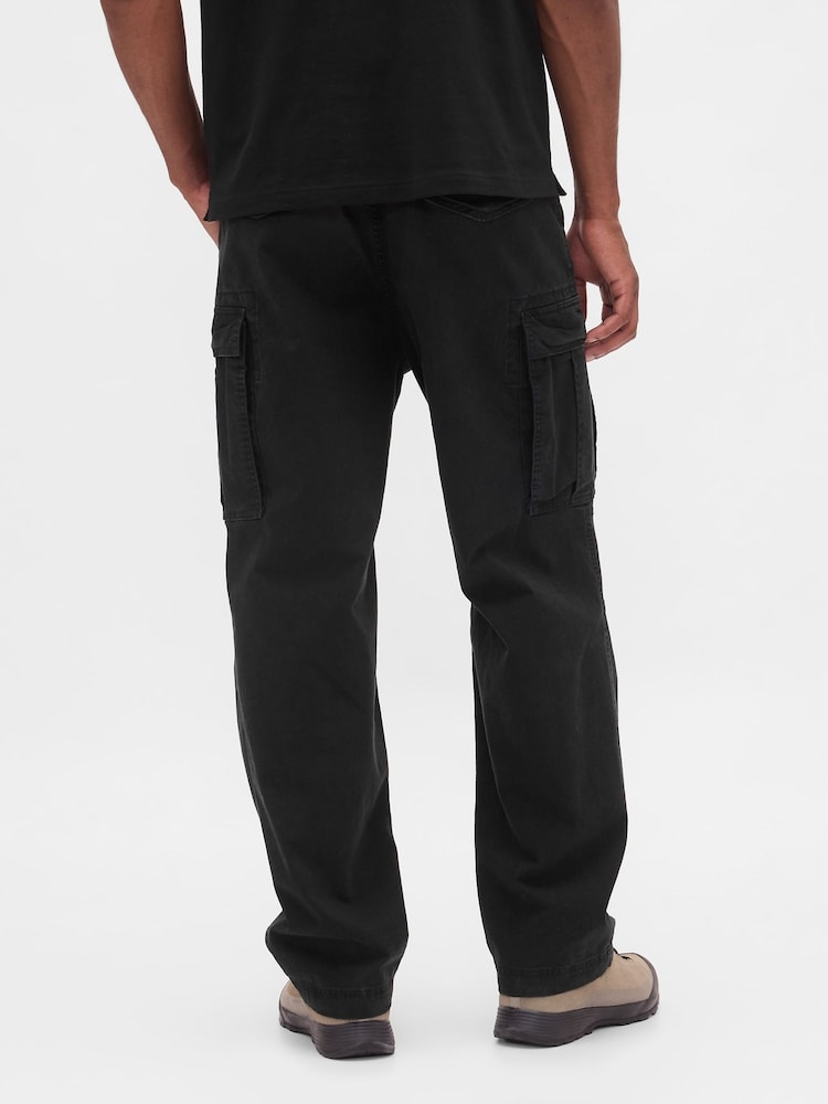 Gap Black Relaxed Cargo Trousers - Image 2 of 5 Gap Black Relaxed Cargo Trousers - Image 2 of 5