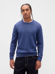 Gap Blue Classic Crew Neck Sweatshirt - Image 1 of 4