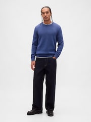 Gap Blue Classic Crew Neck Sweatshirt - Image 3 of 4