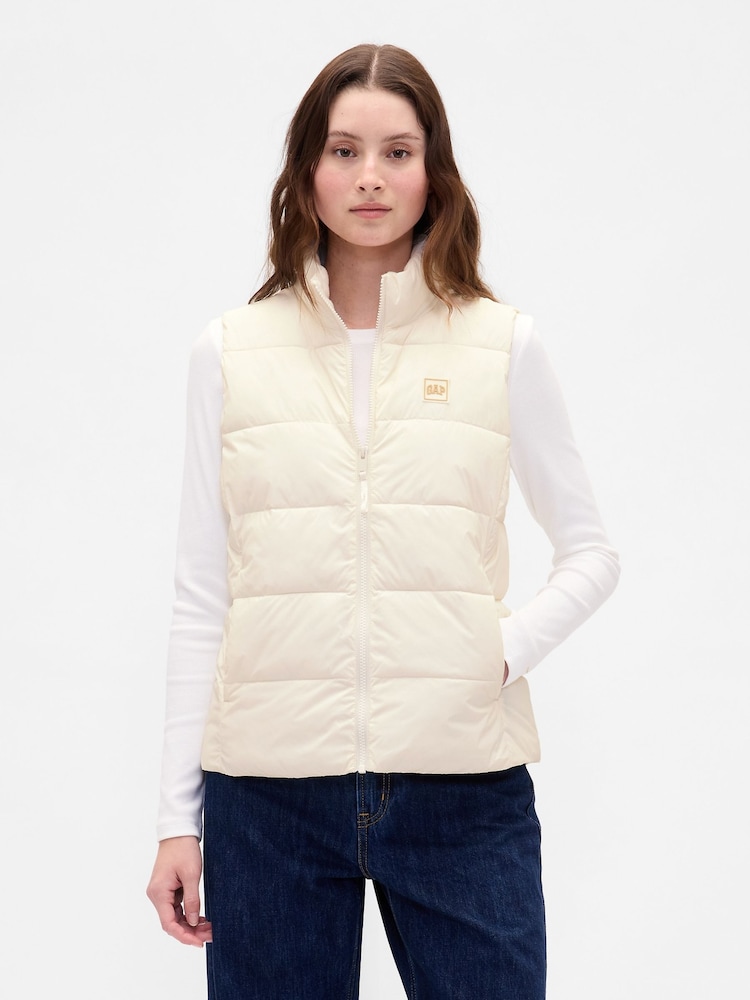 Gap White Cold Control Puffer Vest - Image 1 of 4