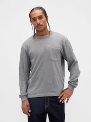 Gap Grey Heavyweight Relaxed T-Shirt - Image 1 of 4