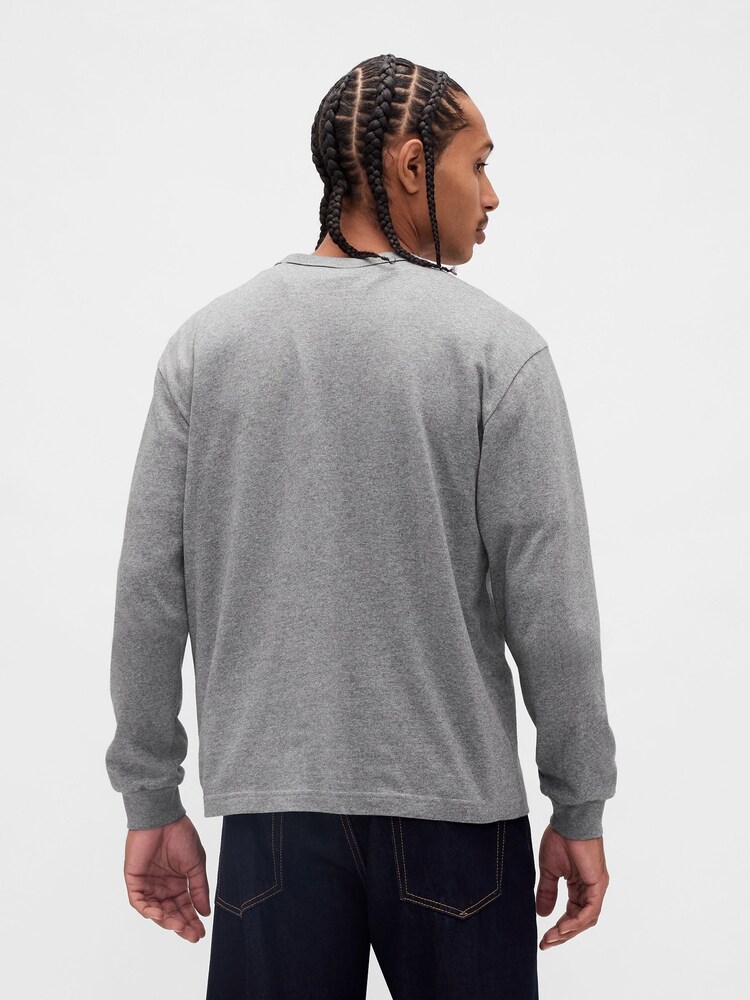Gap Grey Heavyweight Relaxed T-Shirt - Image 2 of 4